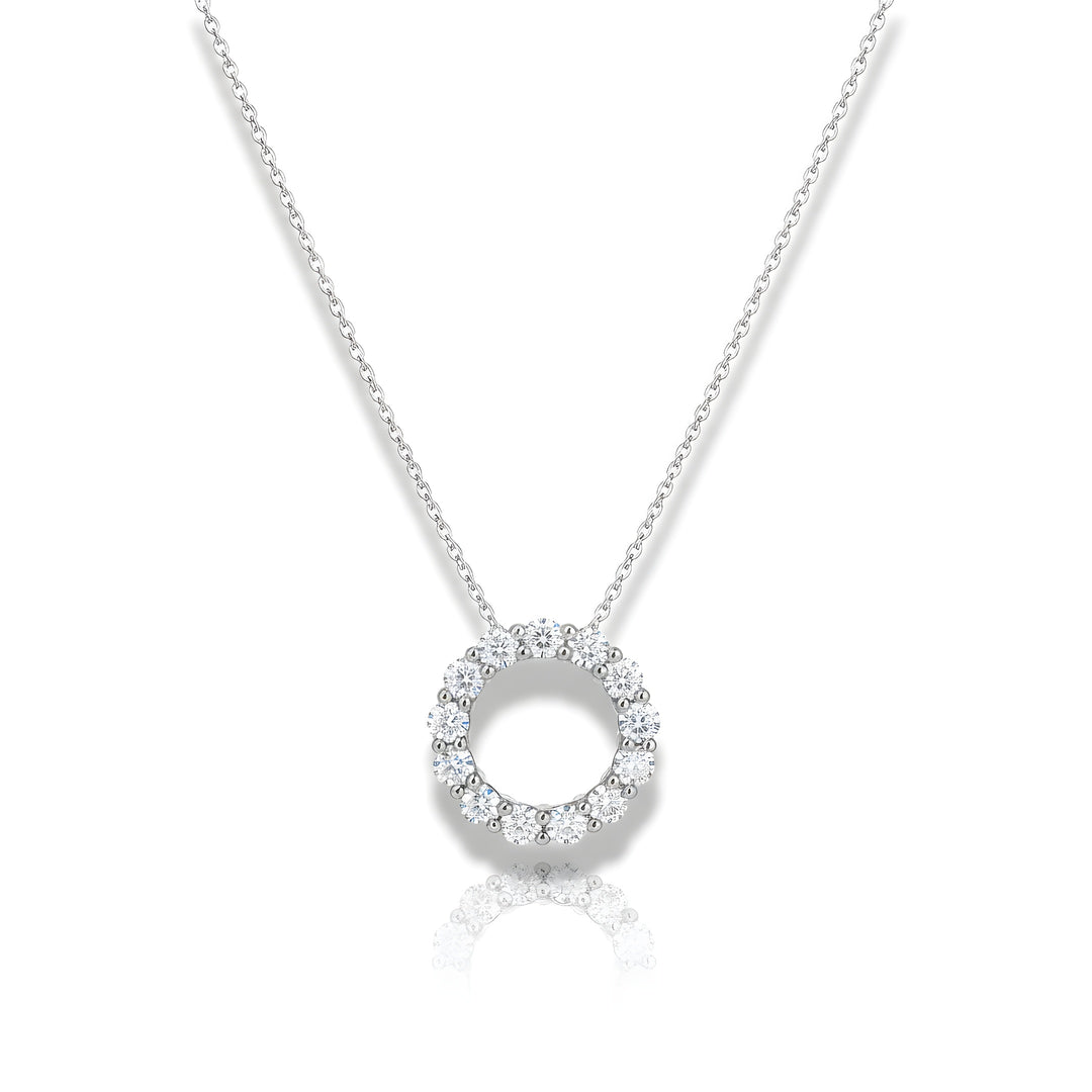 Infinity 18ct White Gold Necklace Petite 0.50cts Diamond Pendant