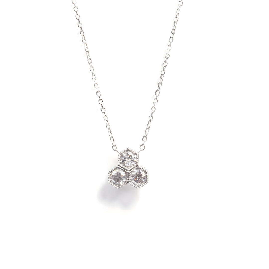 BeeMine Platinum Diamond Trio Pendant