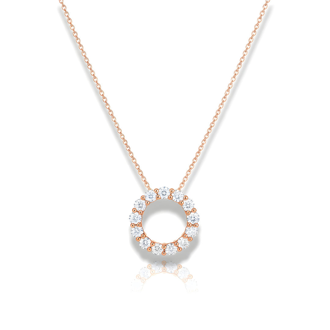 Infinity 18ct Rose Gold Necklace Petite 0.50cts Diamond Pendant