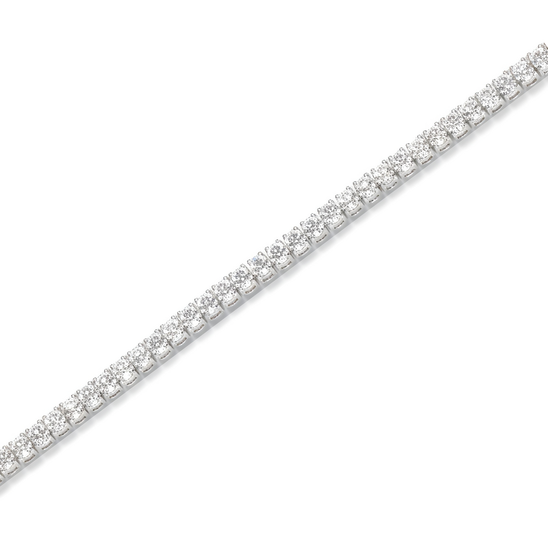 Timeless Classic Oval Diamond 18ct White Gold Tennis Bracelet