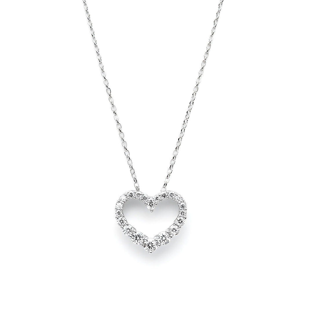 Cupid 18ct White Gold Pendant Necklace With Brilliant Cut Diamonds