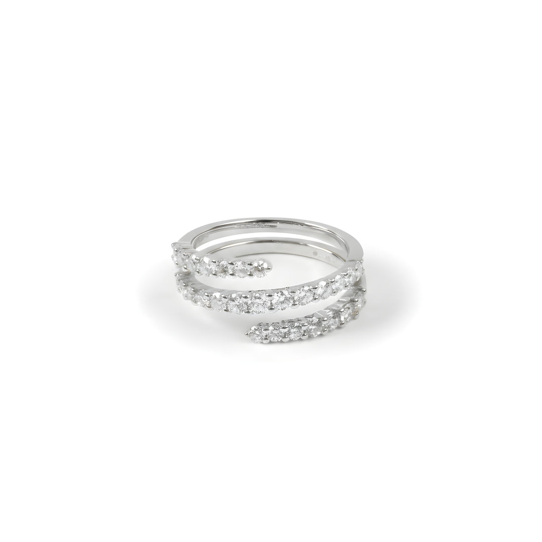 Infinity 1.05cts Diamond Swirl Ring 18ct White Gold