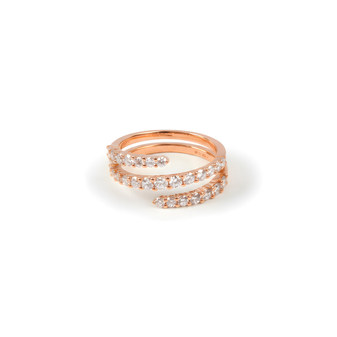 Infinity 1.05cts Diamond Swirl Ring 18ct Rose Gold