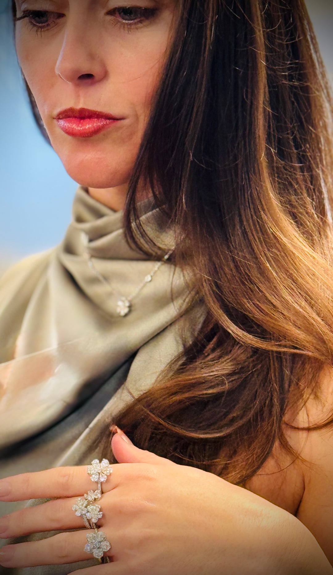 Bloom Platinum Floral Diamond Cocktail Ring