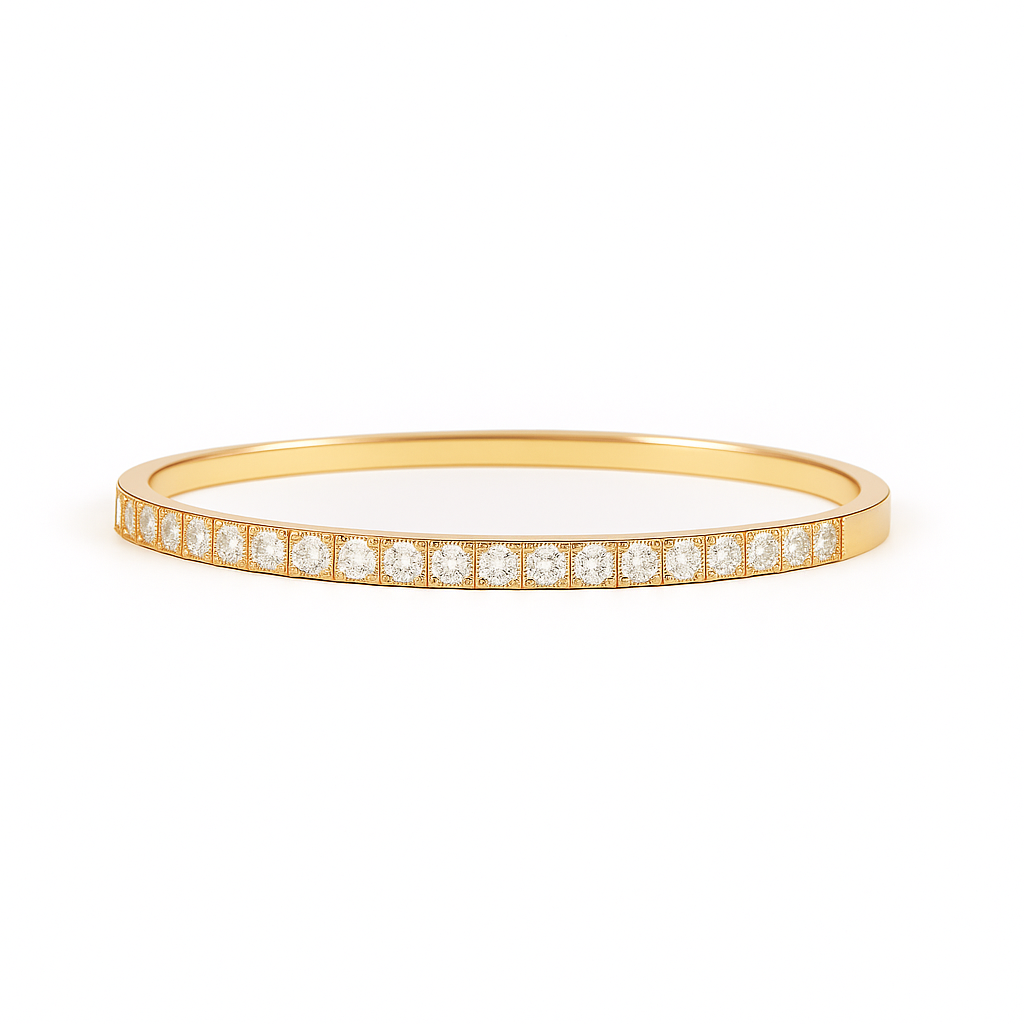 Timeless Classic 1.60ct Diamond 18ct Yellow Gold Bangle