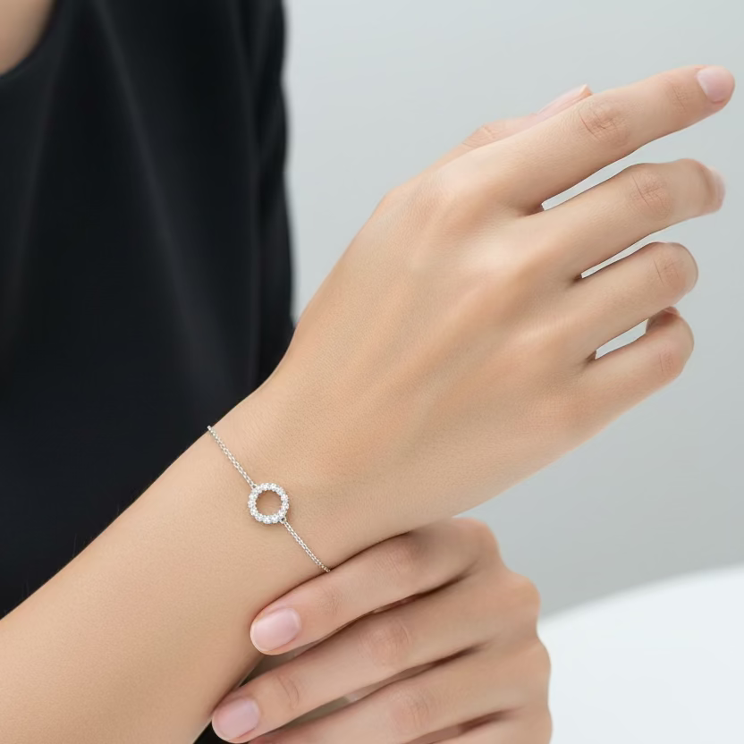 Infinity 0.50cts Diamond Bracelet 18ct White Gold