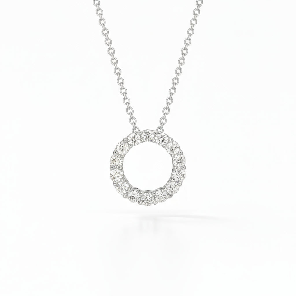 Infinity Pendant 18ct White Gold 1.00cts Diamond Necklace