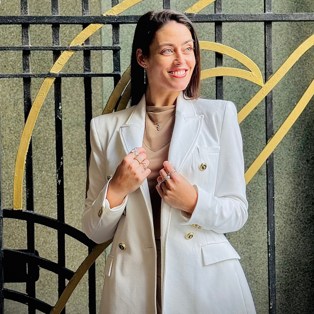 Infinity 18ct White Gold Open Ring With Brilliant Cut Diamonds