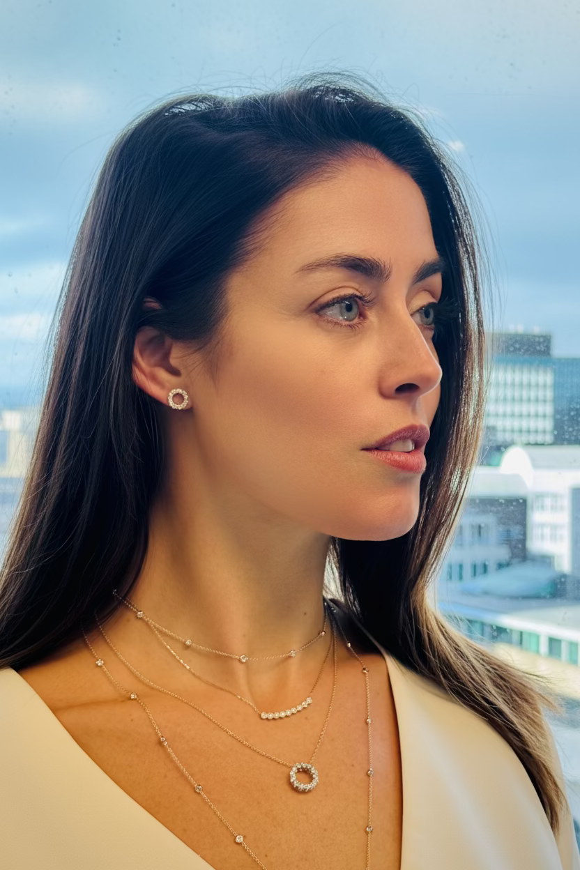 Ripples 18ct Yellow Gold Opera Style Necklace With Brilliant Cut Diamonds