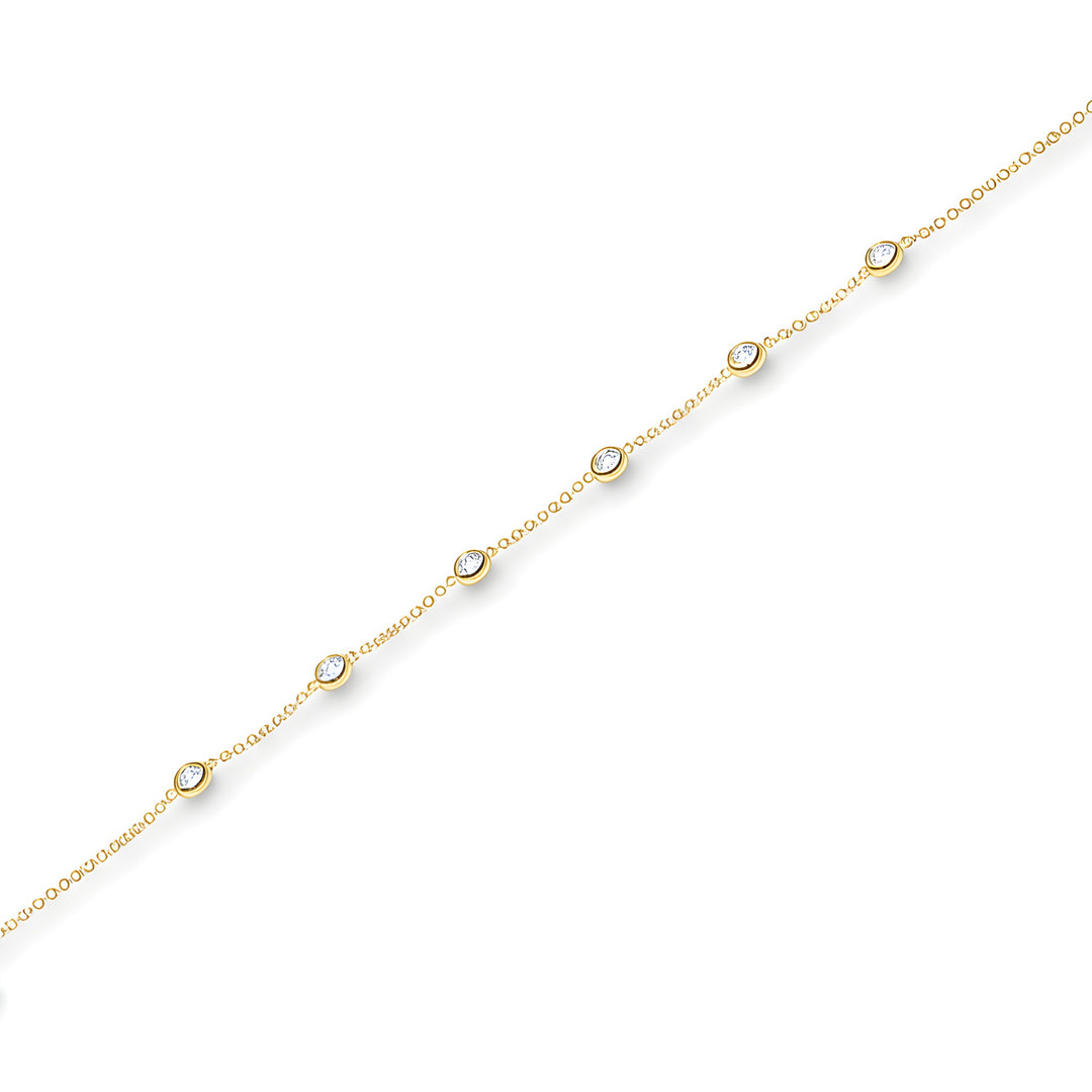 Ripples 18ct Yellow Gold Brilliant Cut Diamond Bracelet