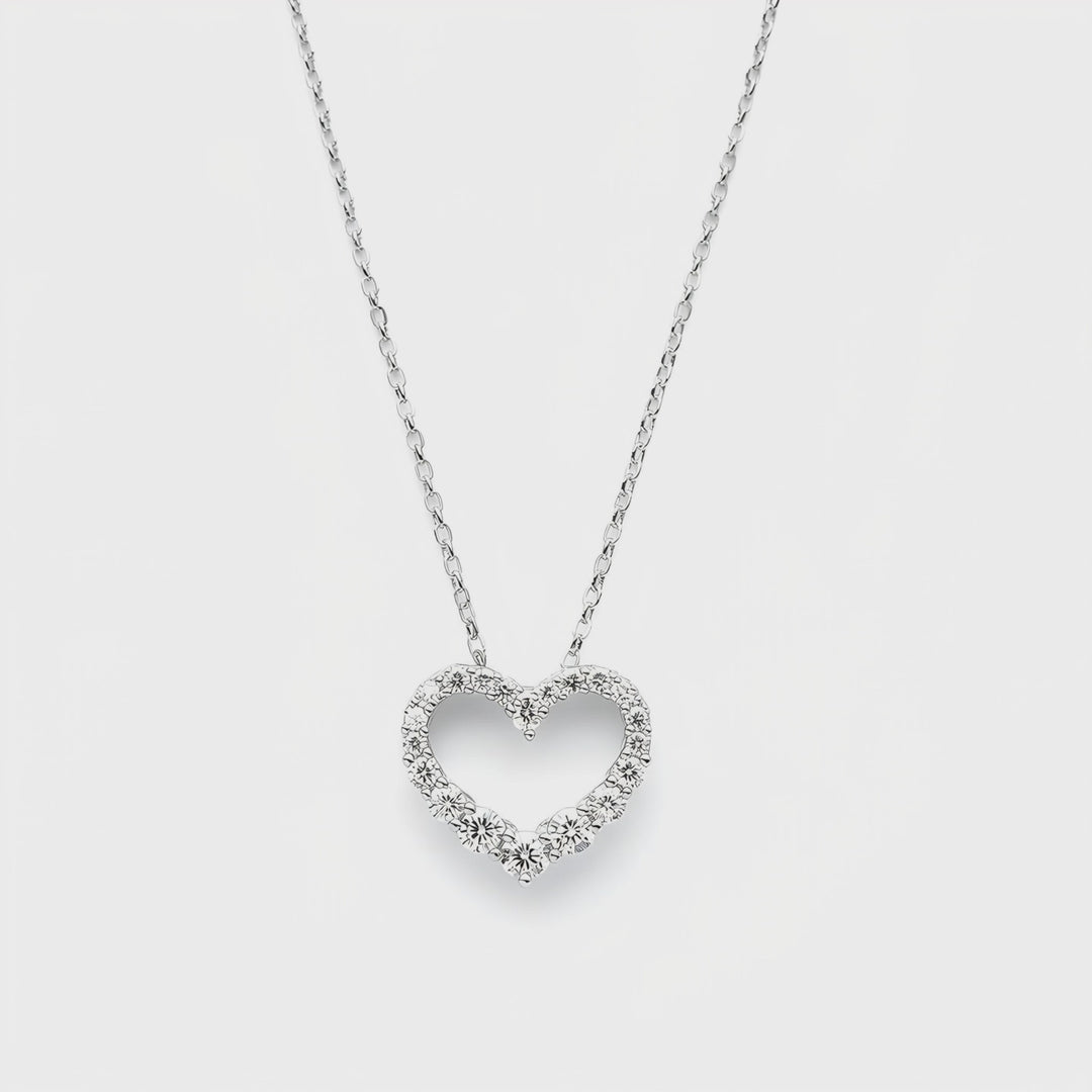 Cupid 18ct White Gold Pendant Necklace With Brilliant Cut Diamonds